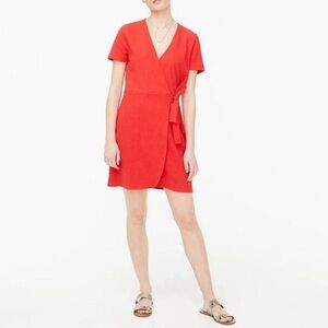 J. Crew Textured knit wrap dress